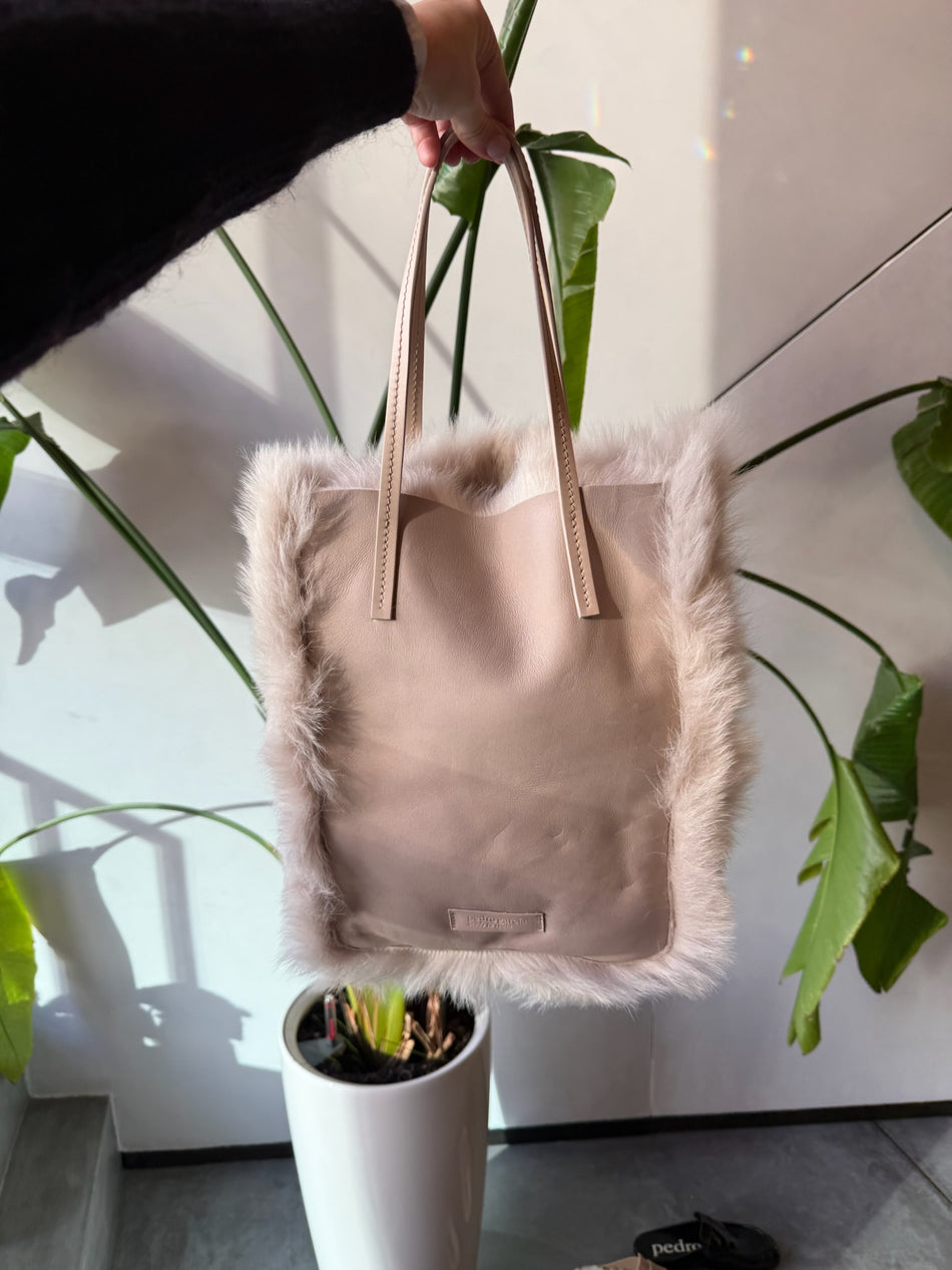 PG Fur Leather Tote