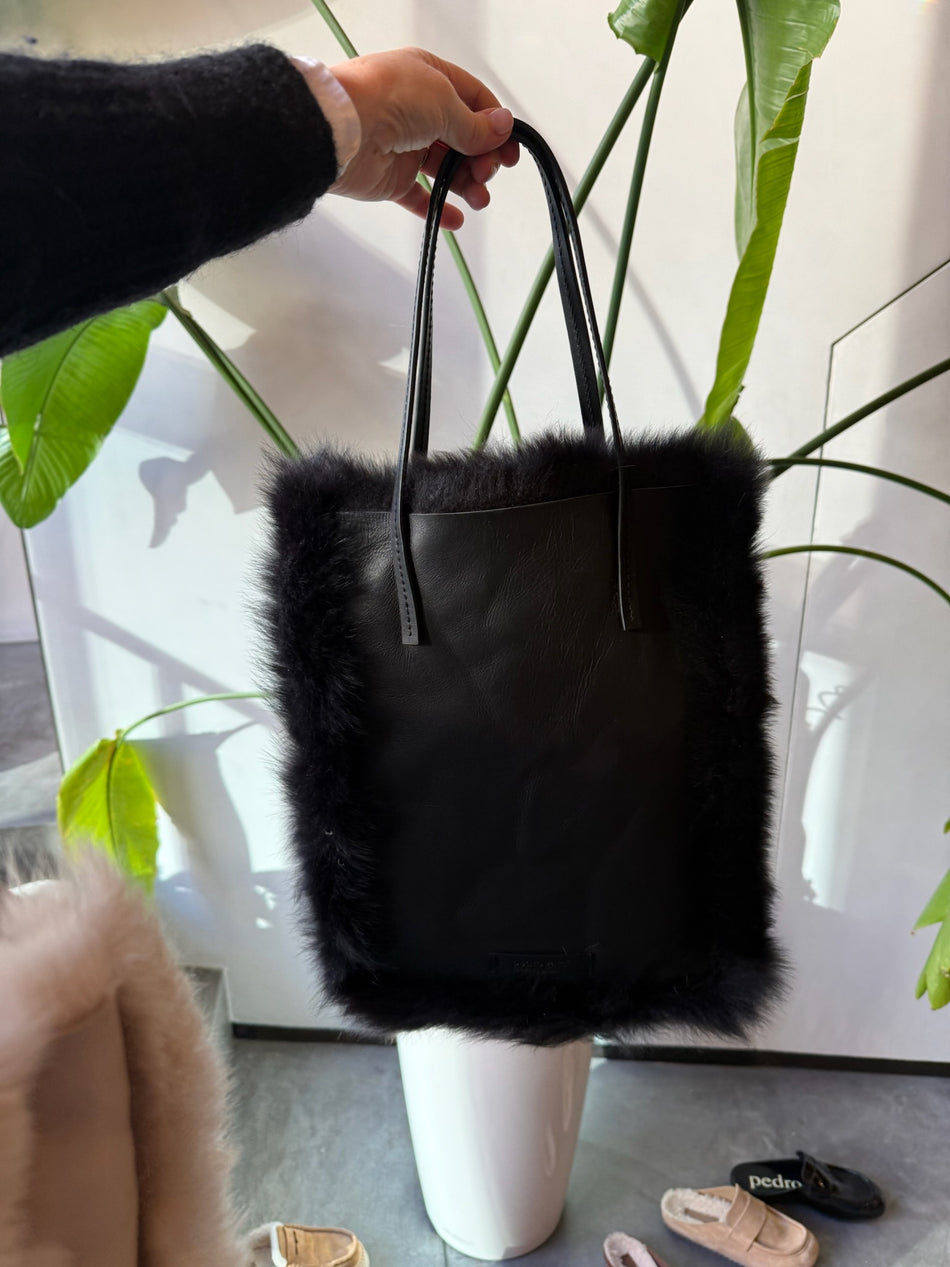 PG Fur Leather Tote