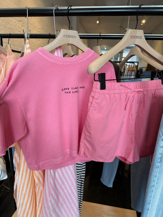 CLO Pink Elastic Shorts