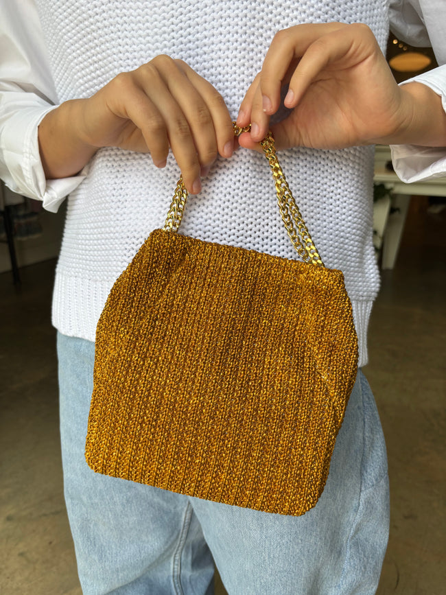 VER Mini Raffia Slouch Bag