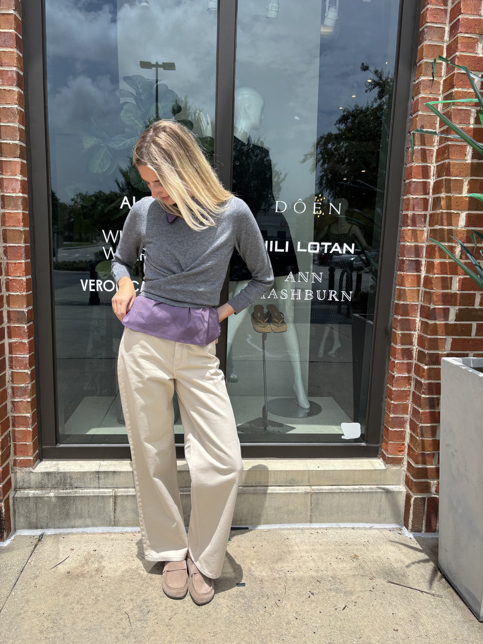 TEL Tie Waist Sweater