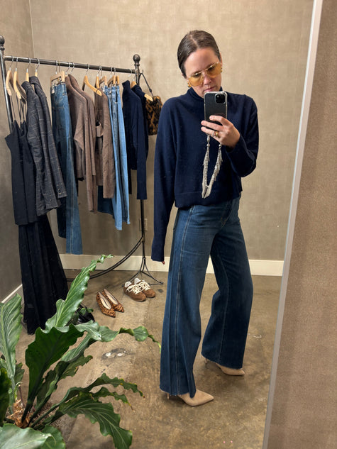 VER High Rise Wide Leg Raw Hem