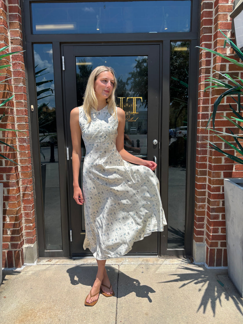 DOE Silk Floral Midi Dress