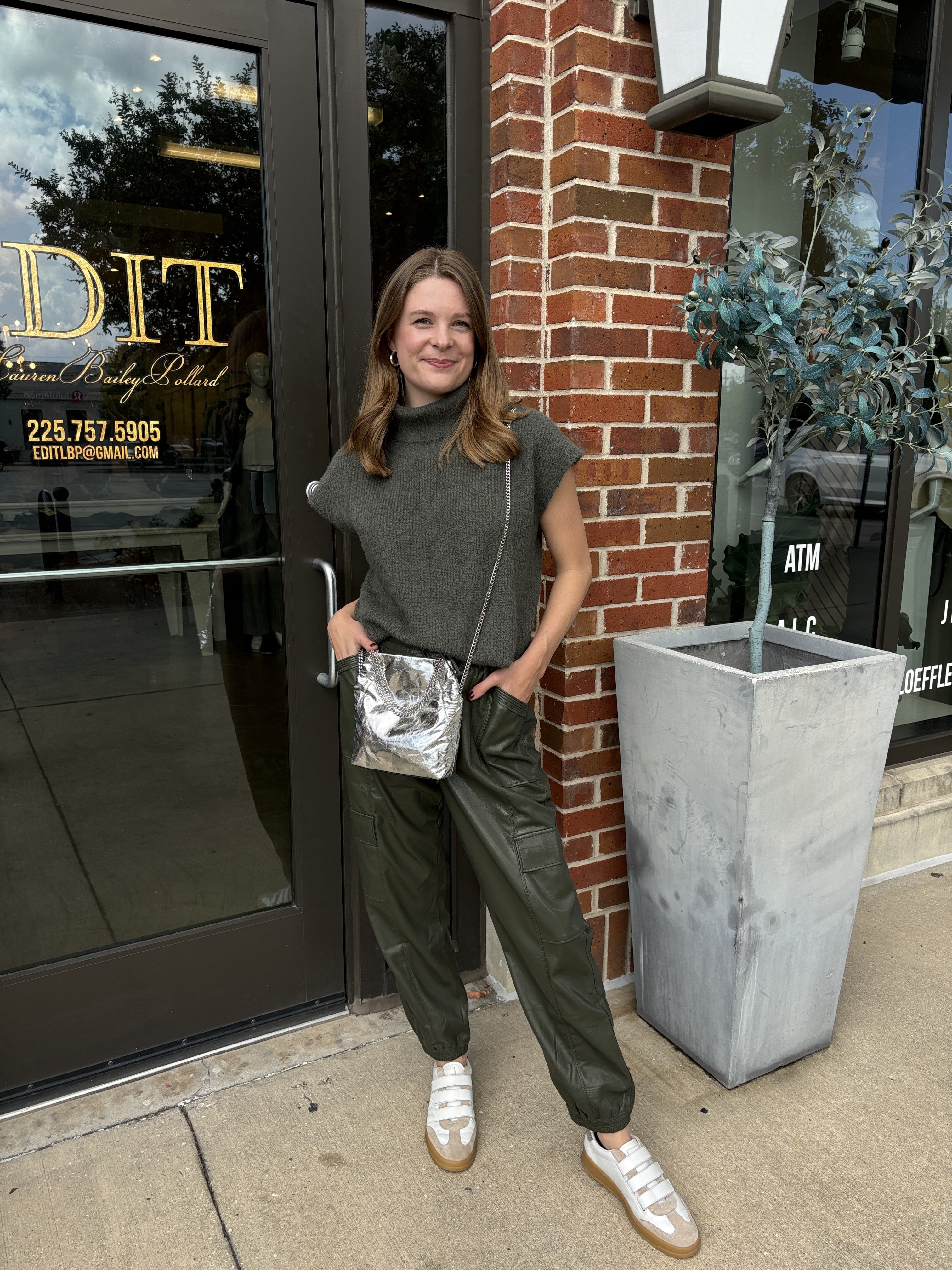 MN Faux Leather Jogger