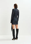 ESS Leopard Draped Mini Dress