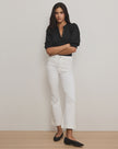 VER High Rise Flare Jean White