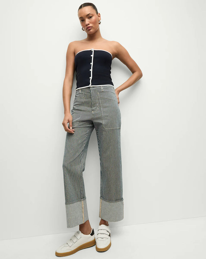 VER Strapless Button Top