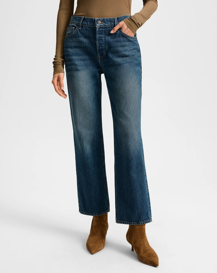VER Mid Rise Straight Leg Dark Wash