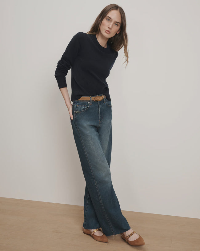 VER High Rise Raw Hem Jean