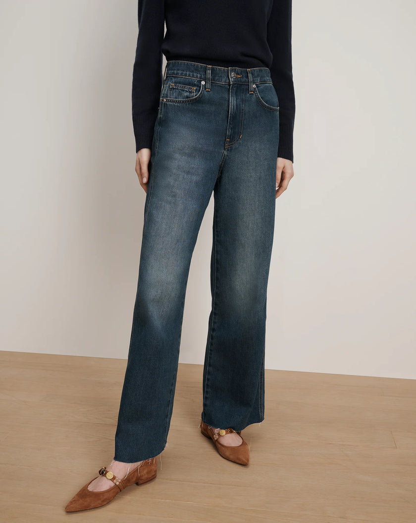 VER High Rise Raw Hem Jean