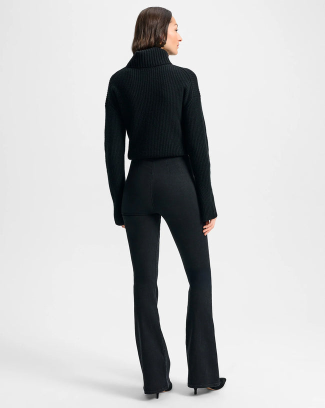 VER High Rise Skinny Flare Black Jeans