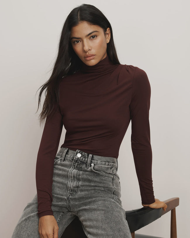VER Long Sleeve Stretch Mock Top