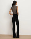 VER Houndstooth Mock Sleeveless Top