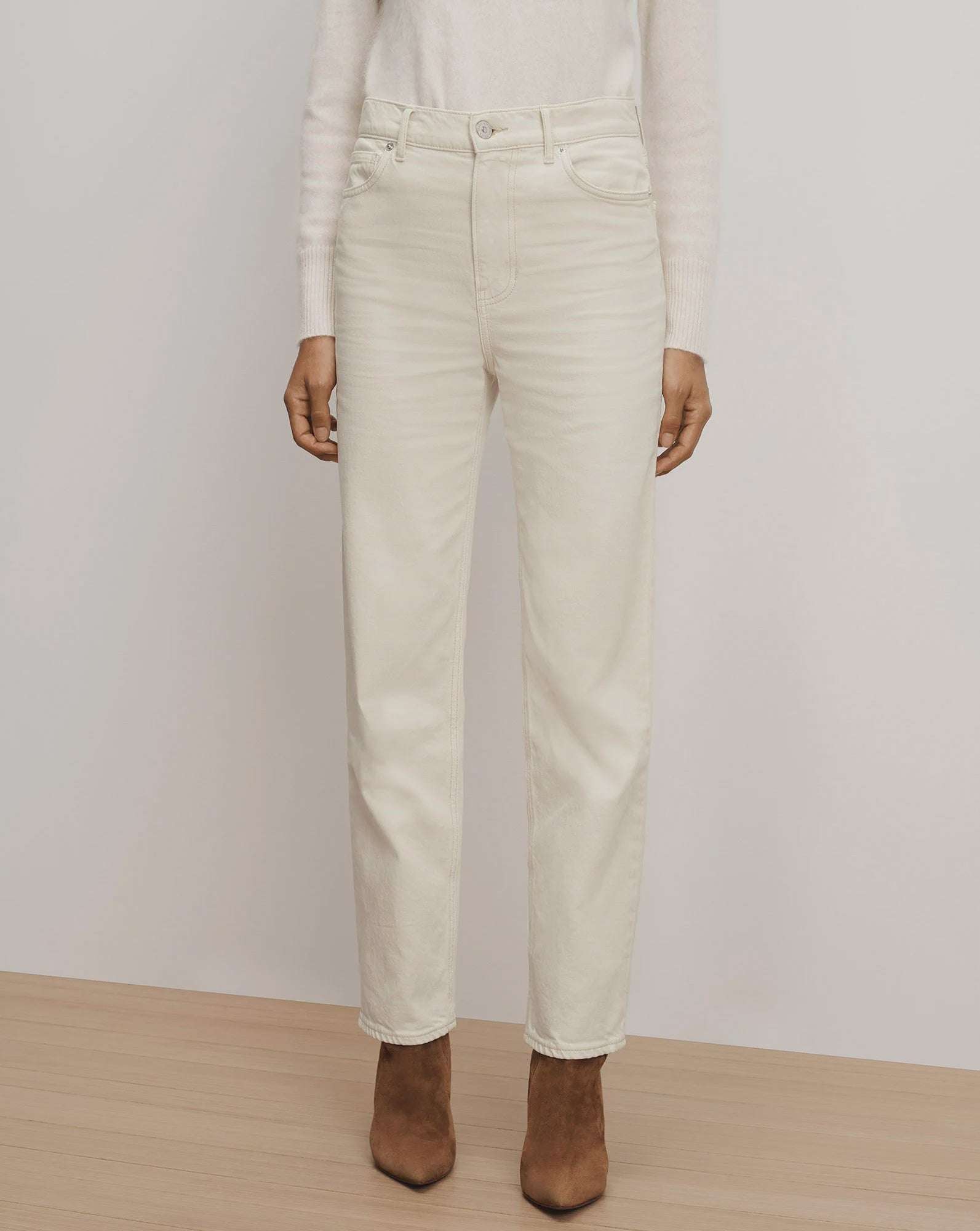 VER Ecru Straight Leg Jeans