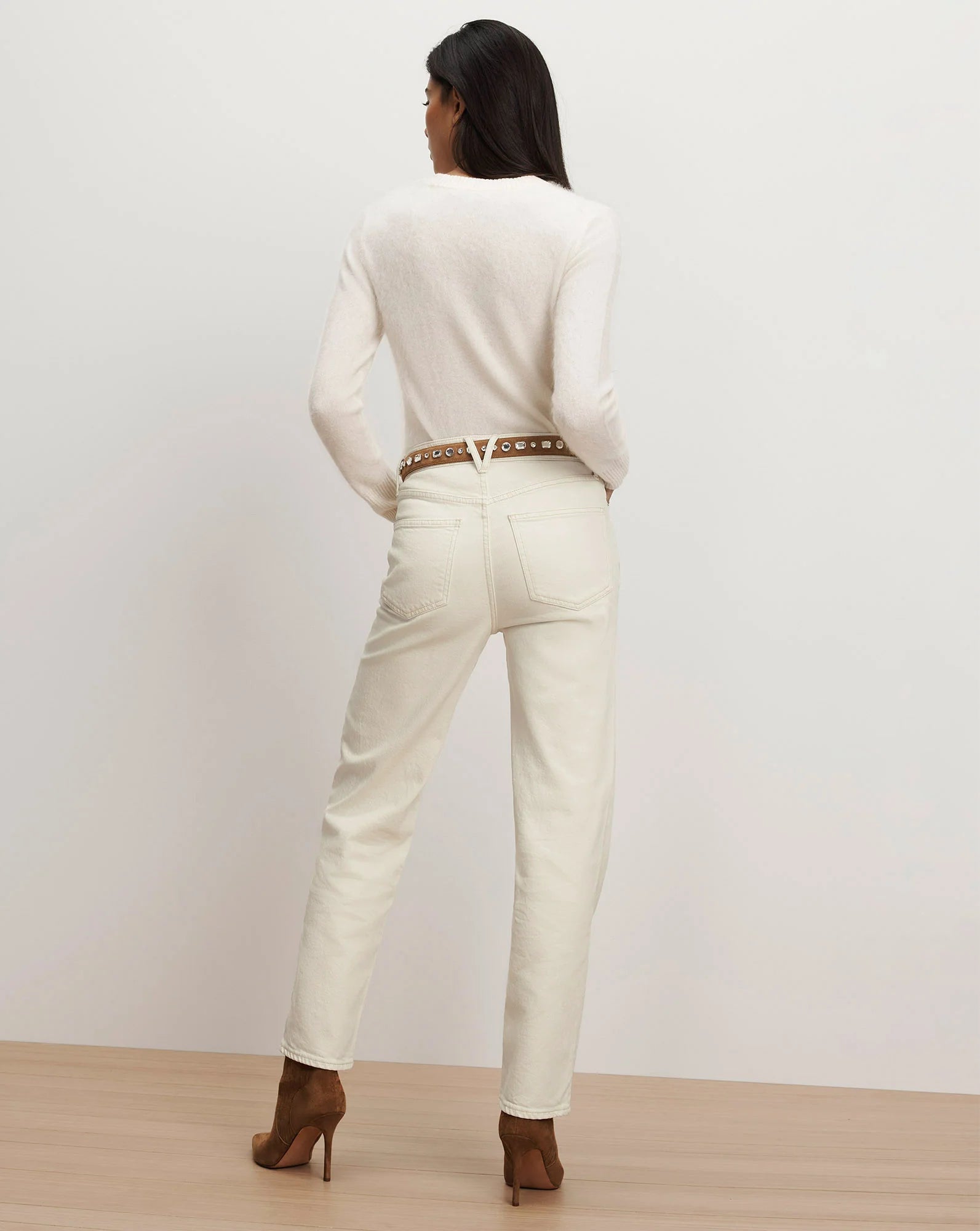 VER Ecru Straight Leg Jeans