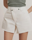 VER Crossover White Denim Shorts