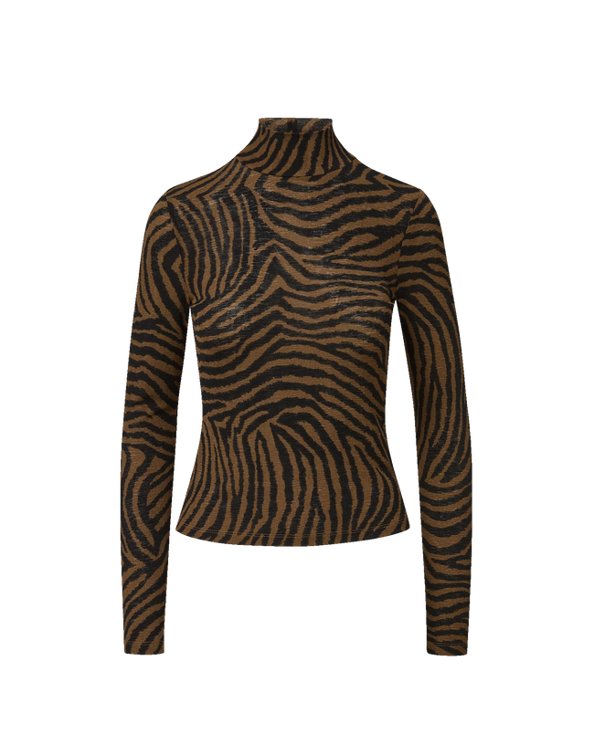 VER Tiger Turtleneck Top