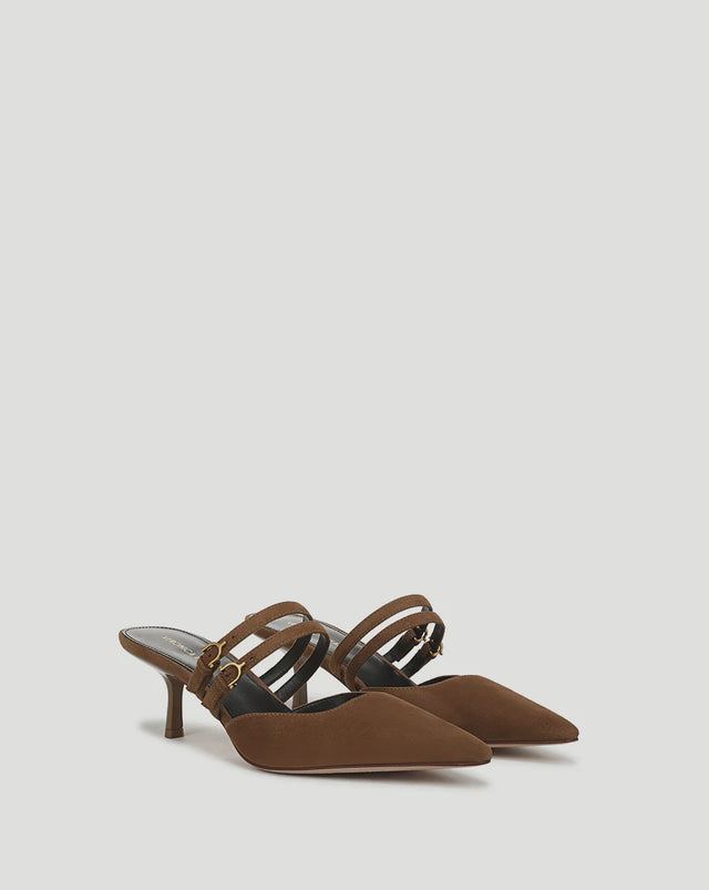 VER Suede Buckle Pointed Mule