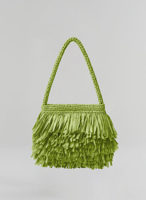 ALC Raffia Fringe Bag