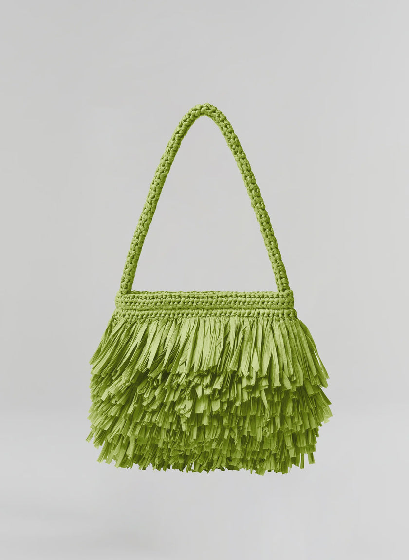 ALC Raffia Fringe Bag