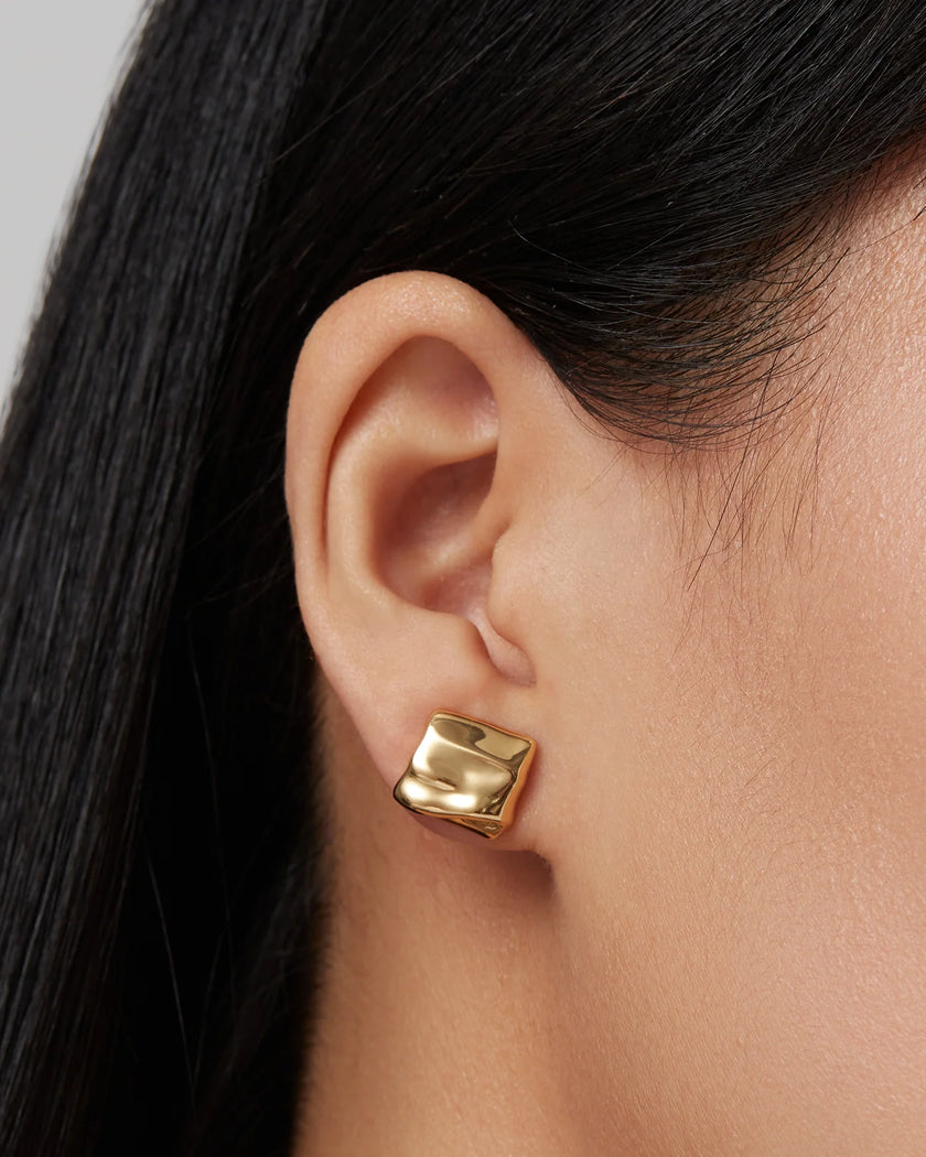 JEN Mini Square Wave Studs