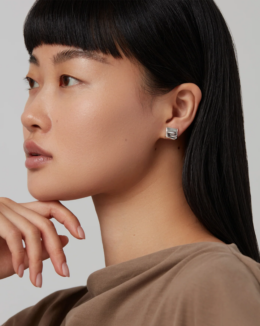 JEN Mini Square Wave Studs