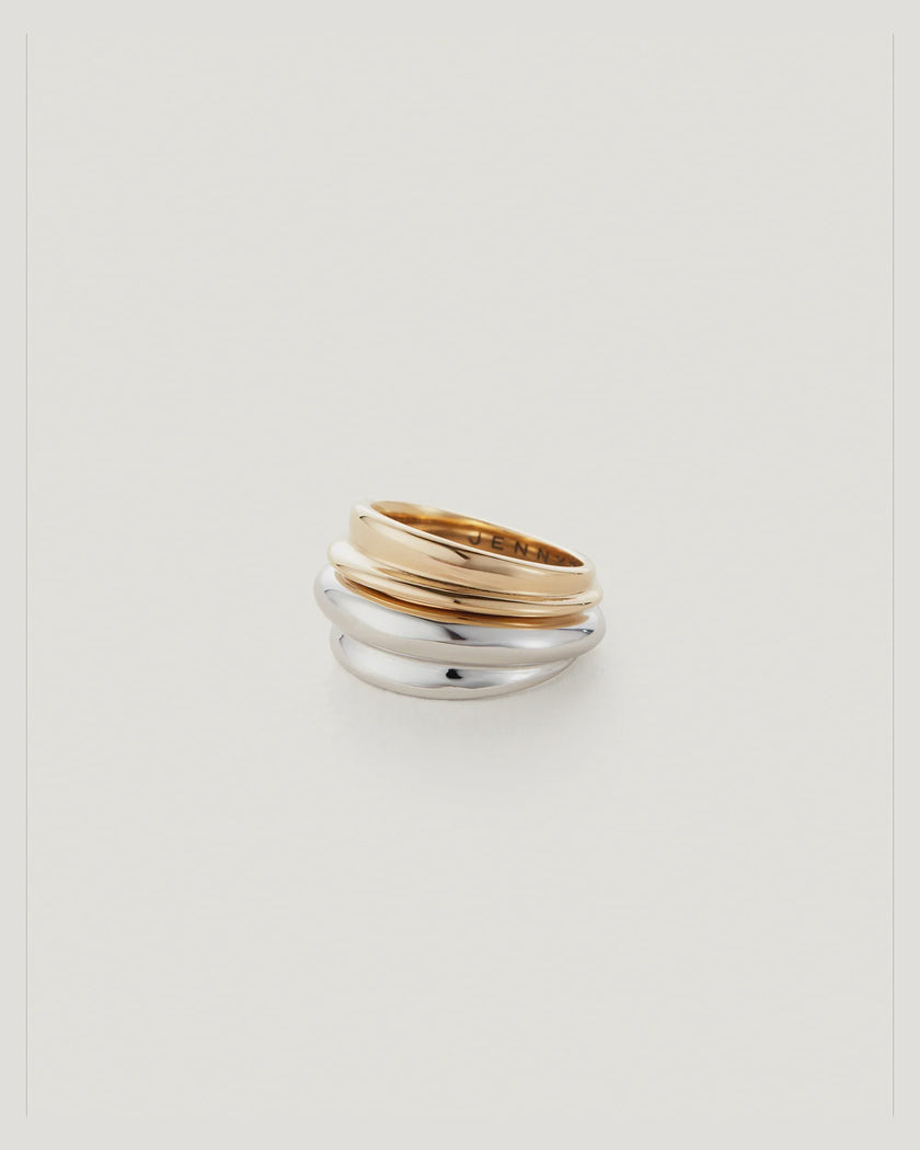JEN Two Tone Ring Set