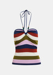 ESS Halter Knit Striped Top