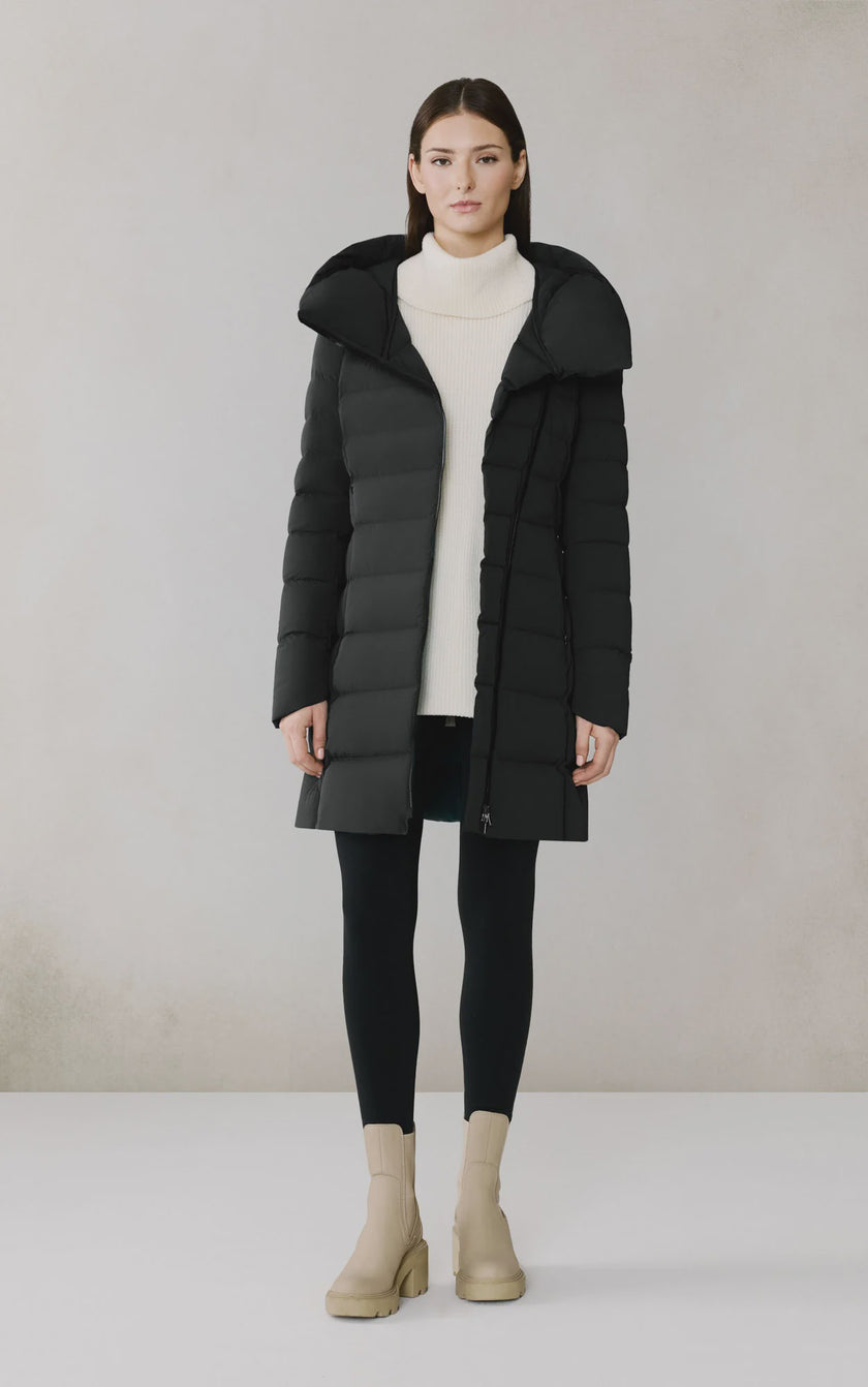 SOK Long Black Puffer Jacket