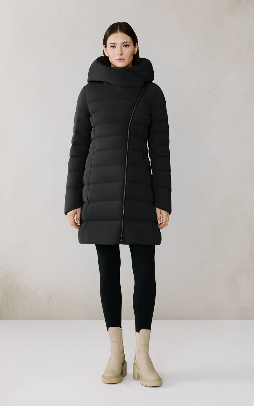 SOK Long Black Puffer Jacket