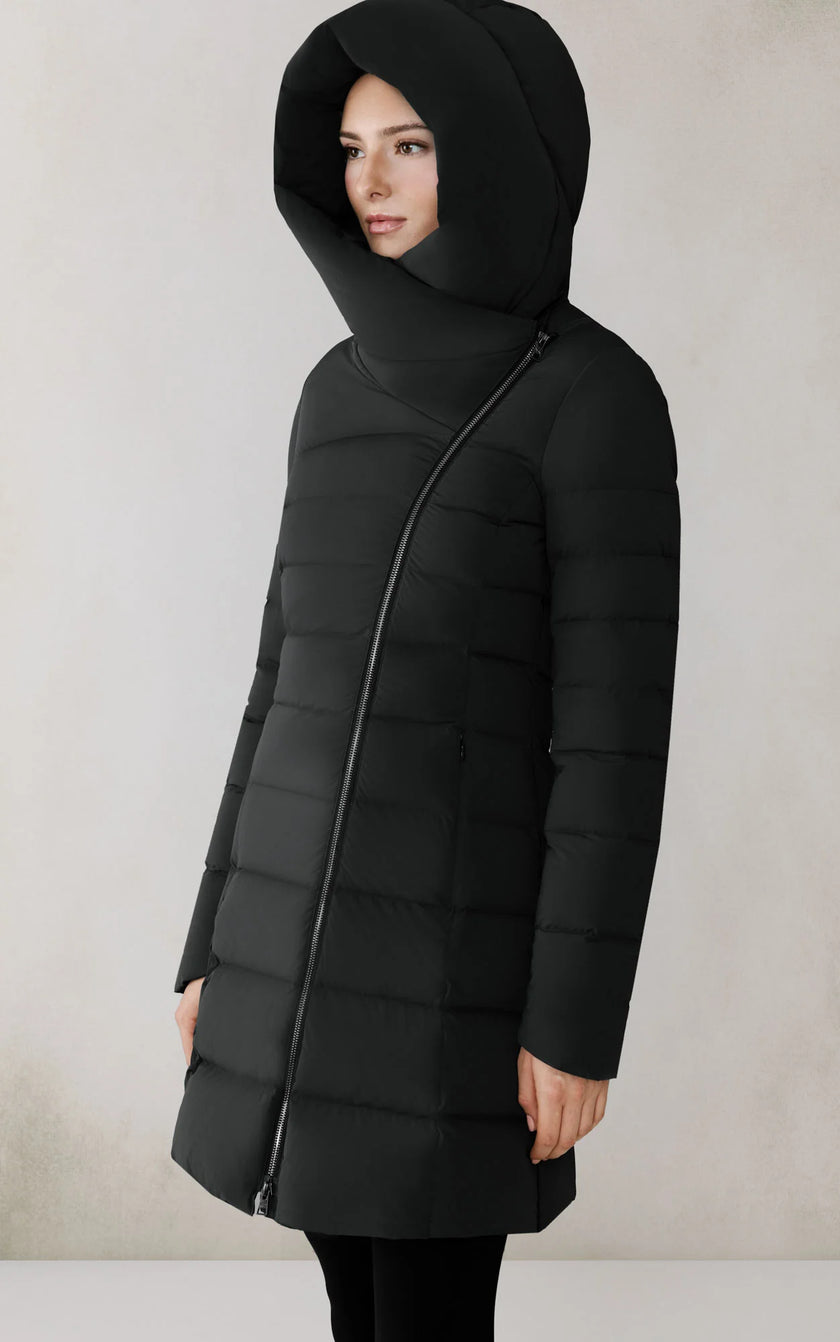 SOK Long Black Puffer Jacket