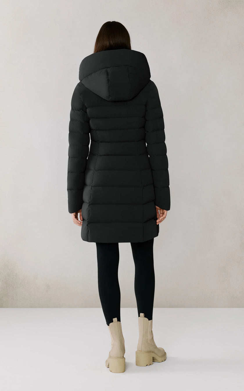 SOK Long Black Puffer Jacket
