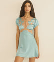 DOE Satin Lace Mini Dress