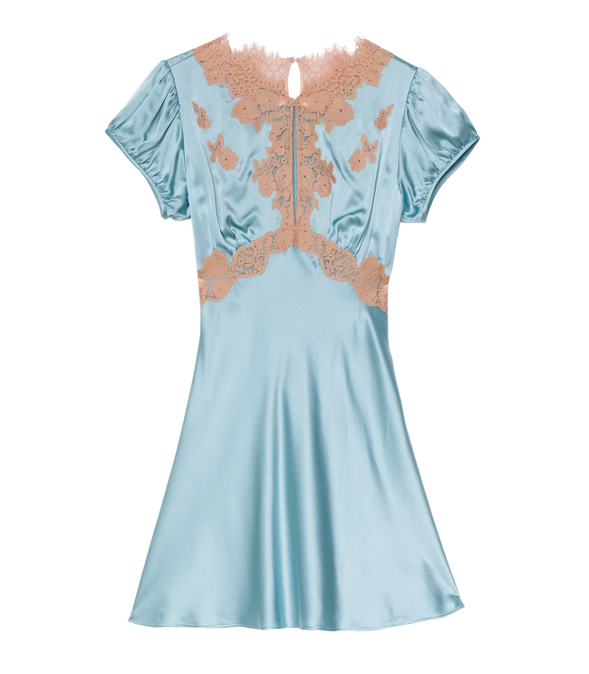 DOE Satin Lace Mini Dress