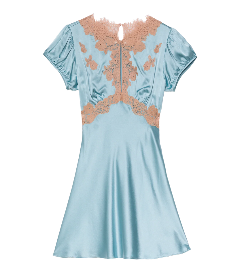 DOE Satin Lace Mini Dress