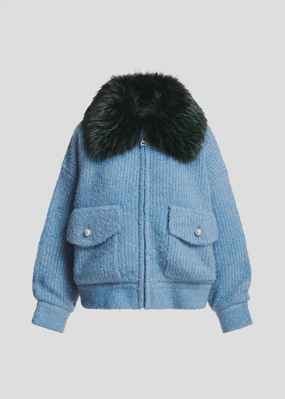 ESS Knit Jacket with Fur