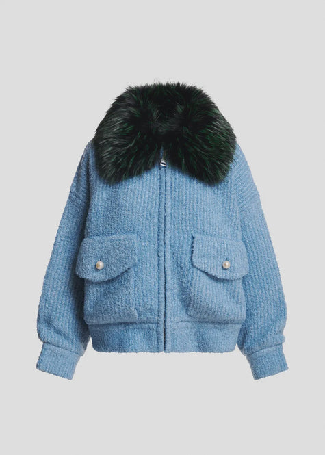 ESS Knit Jacket with Fur