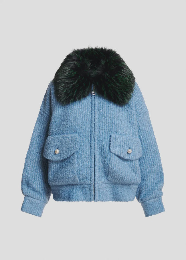 ESS Knit Jacket with Fur