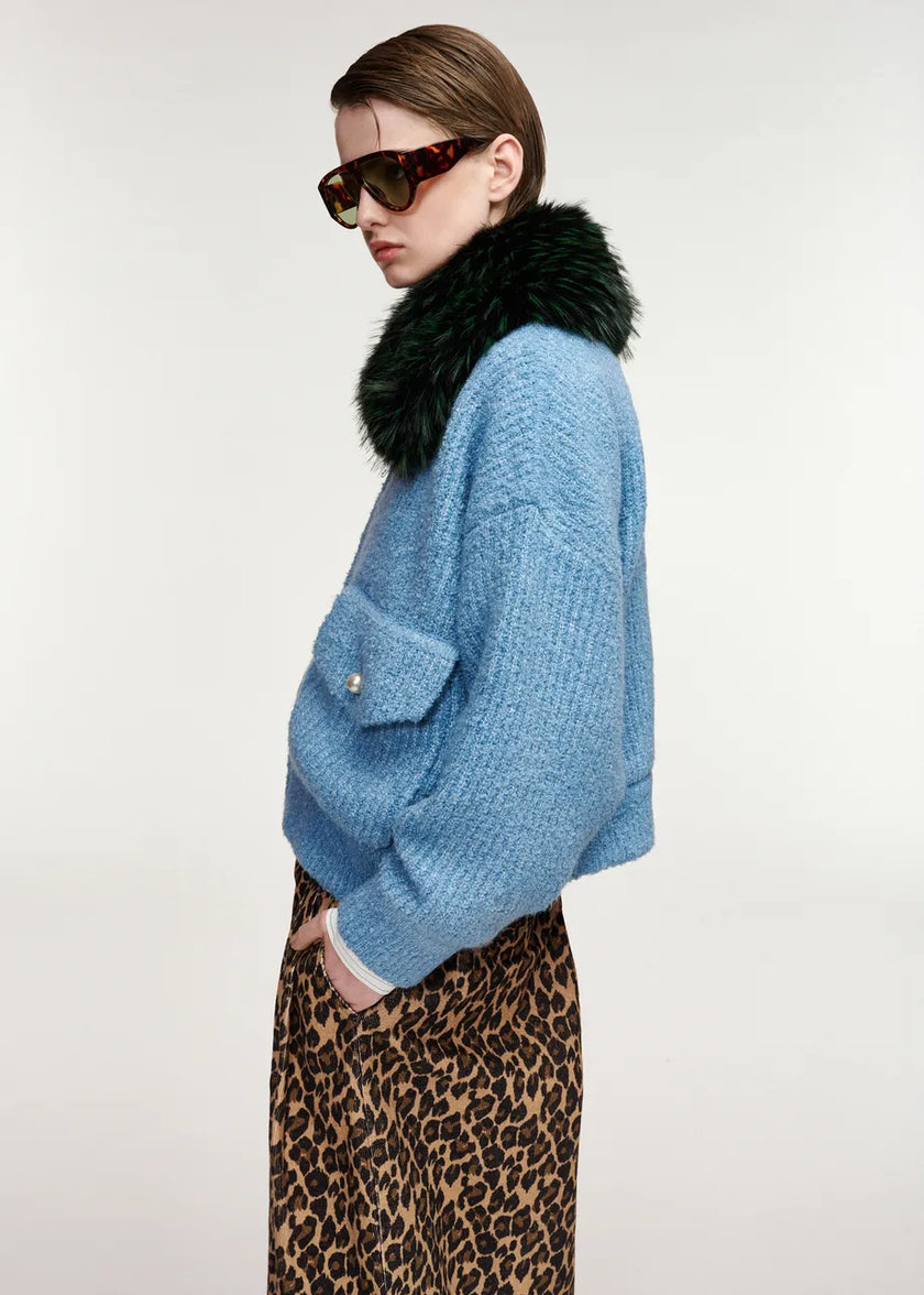 ESS Knit Jacket with Fur