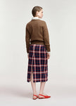 ESS Plaid Embellished Midi Skirt