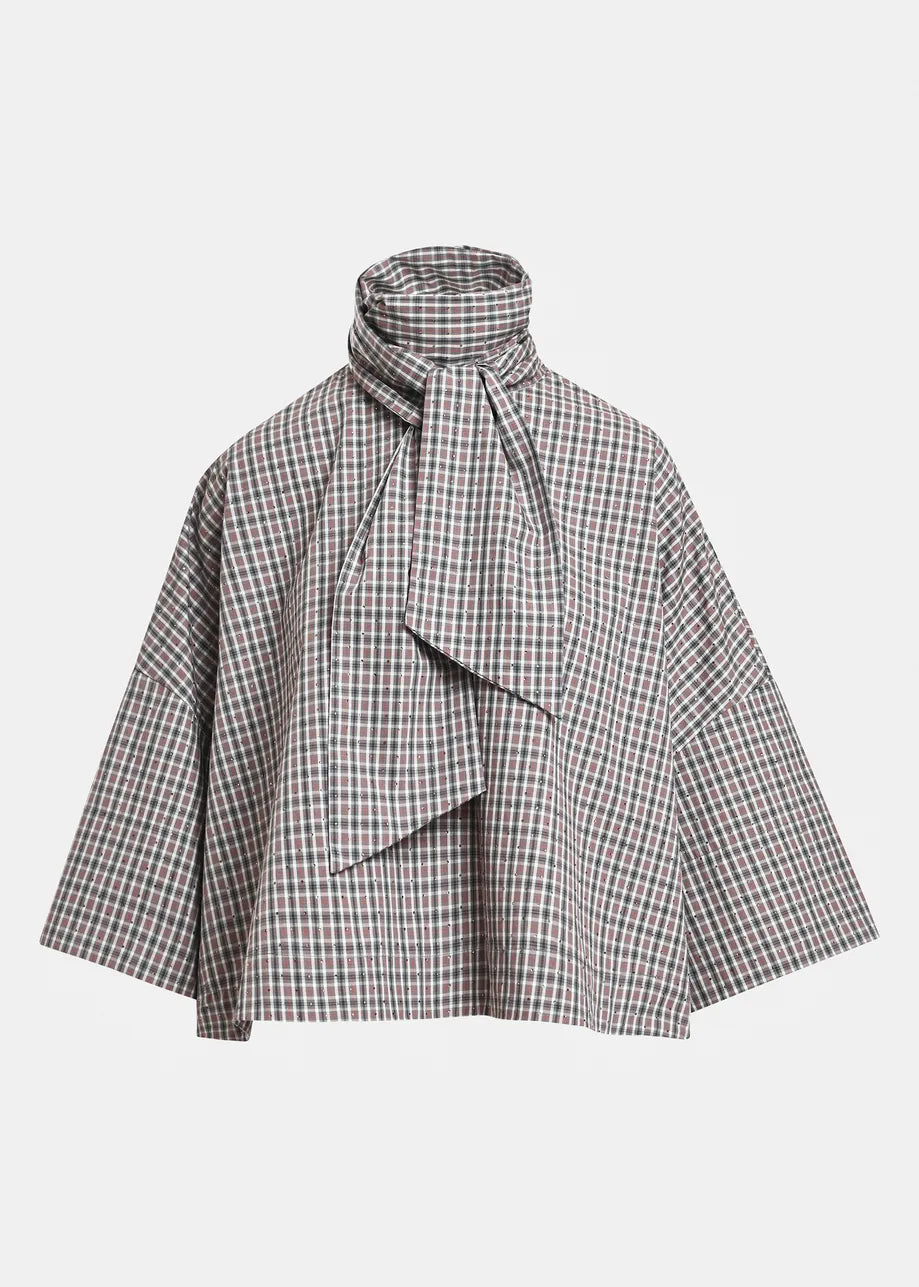 ESS Plaid Tie Top