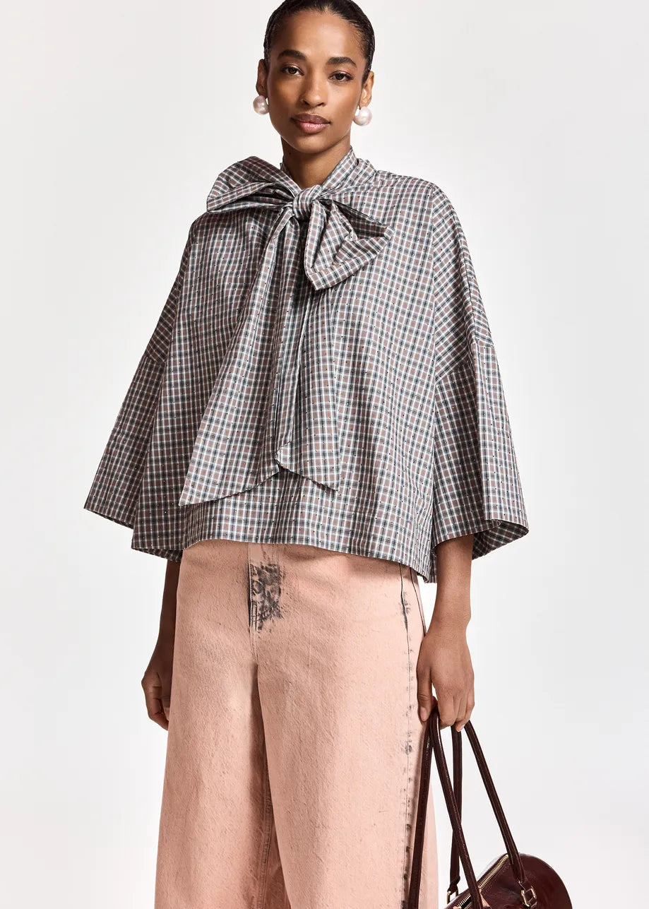 ESS Plaid Tie Top