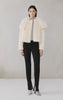 SOK Cream Furry Jacket with Scarf