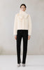SOK Cream Furry Jacket with Scarf