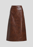 ESS Faux Croc Midi Skirt