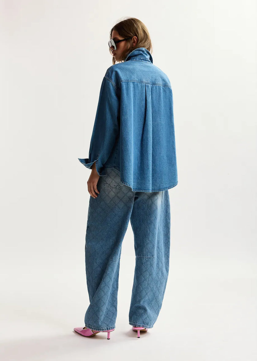 ESS Quilted Barrel Jean