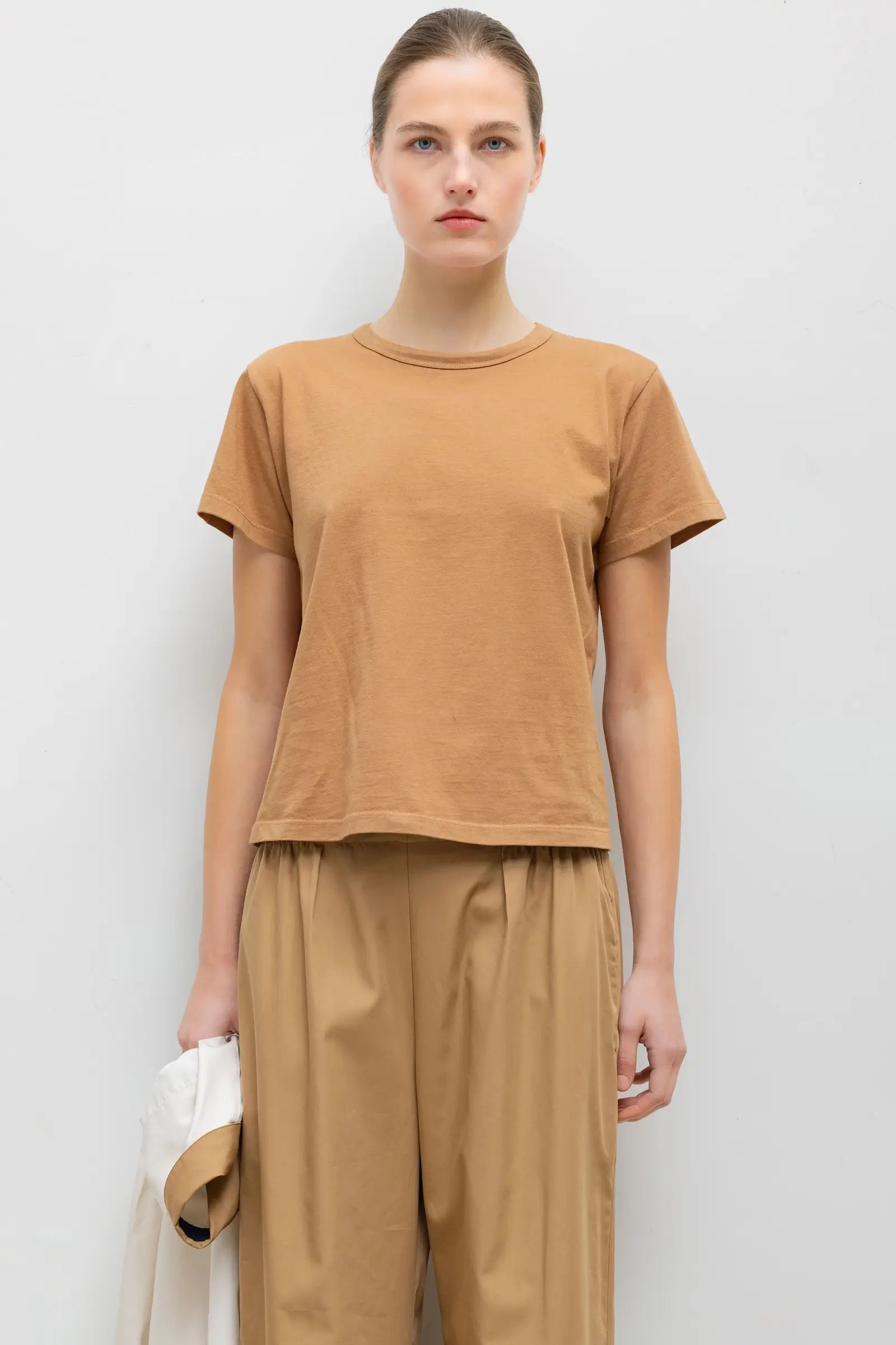 LES Camel Crewneck Tee
