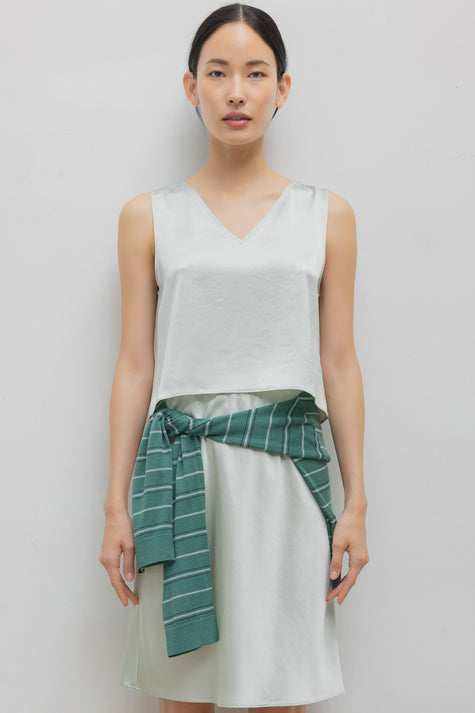 LES V Neck Silky Tank