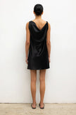LES Cowl Neck Satin Mini Dress