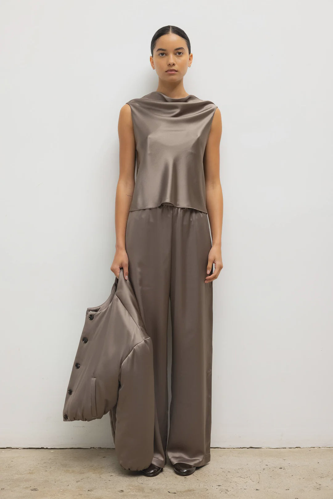 LES Satin Wide Leg Pants